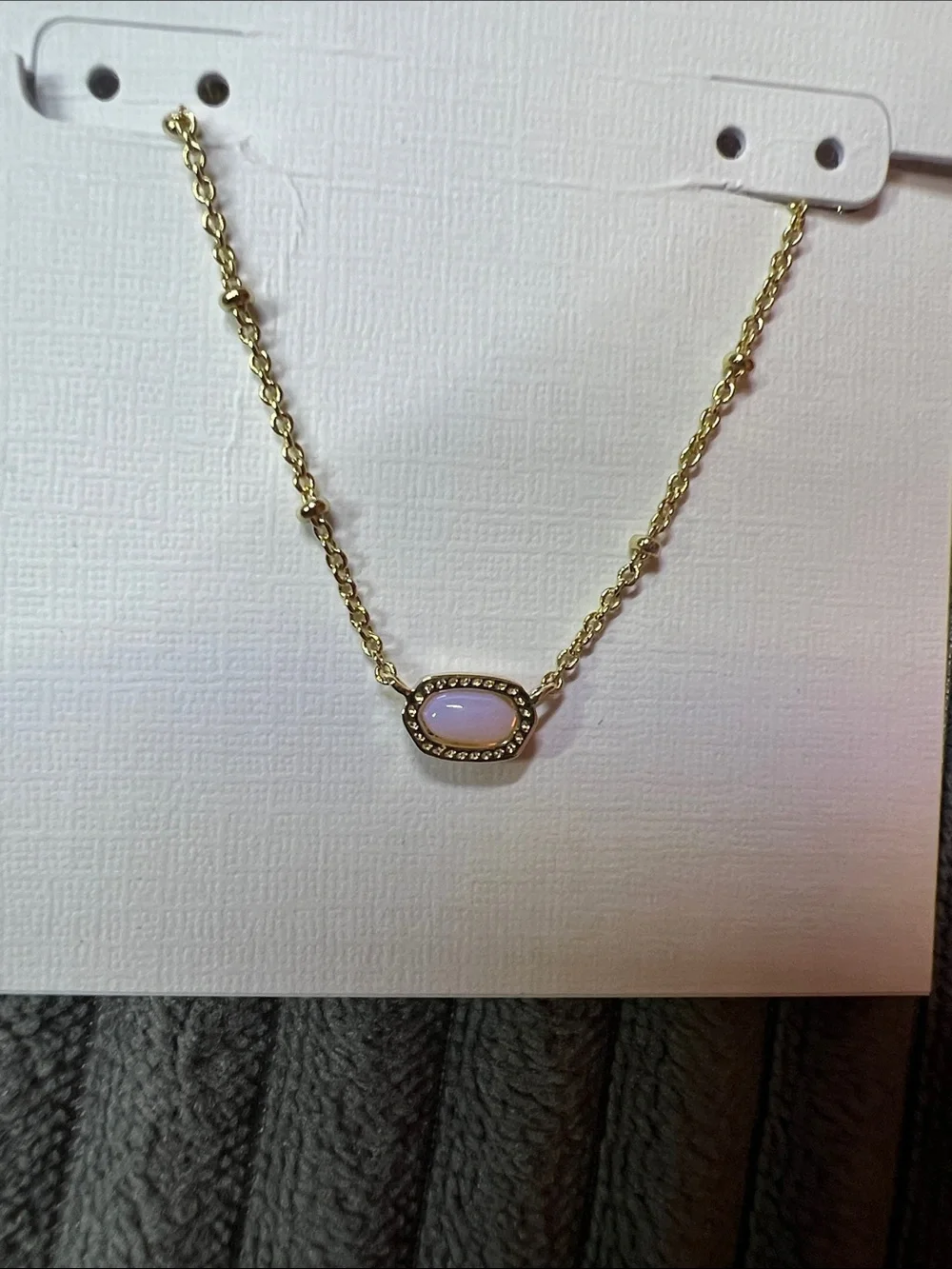 Kendra Scott Gold Necklace with Pink Stone